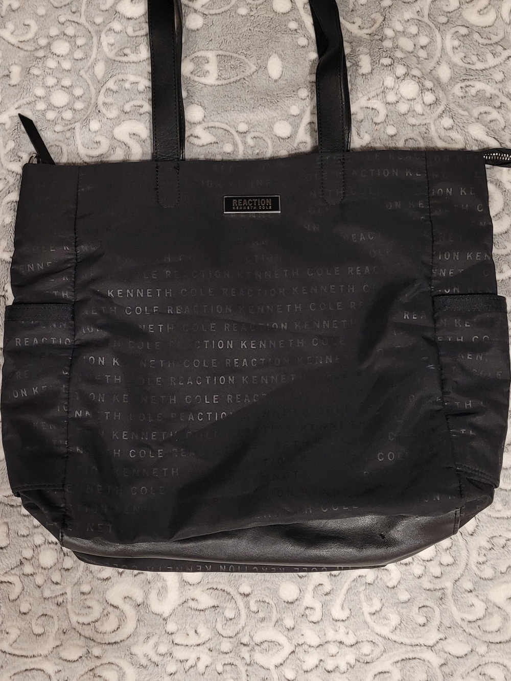 Kenneth Cole Black Logo Tote Bag